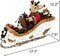 12.2 Inches Birch Logs Christmas Sleigh Decor,Sisal Woodland Animals Figurines in Sleigh Car with Gift Box and Santa Sack as Christmas Table Decor, Fireplace Decor